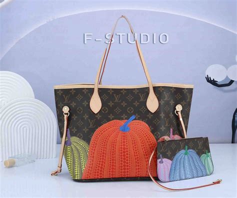 neverfull pumpkin print handbags